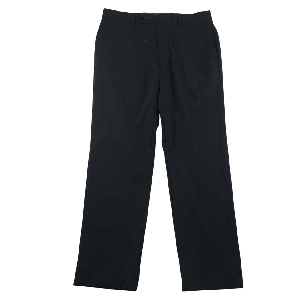 Lauren Ralph Lauren Mens Black Dress Pants Recycled Poly Blend 32W x 30L P32W